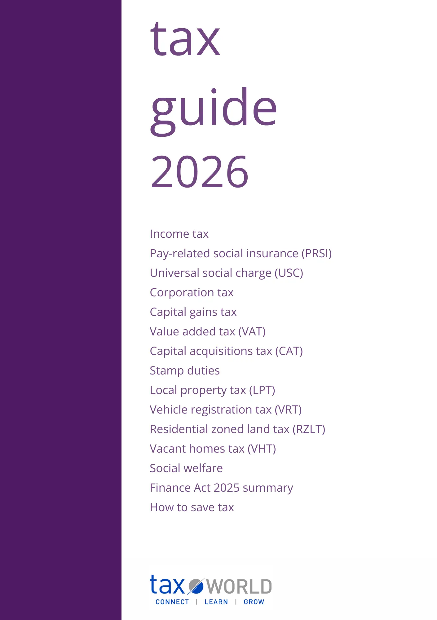 Tax guide 2026 cover